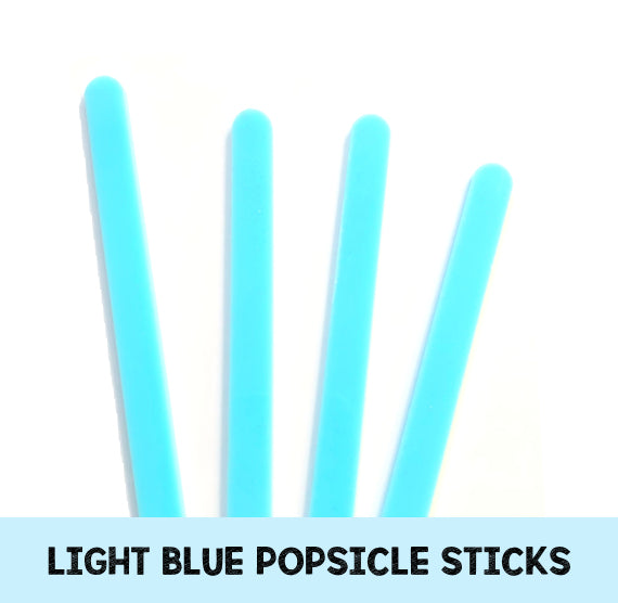 Light Blue Popsicle Sticks: Acrylic Cakesicle Sticks | www.sprinklebeesweet.com