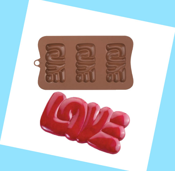 Valentine's Day Chocolate Bar Mold: Love | www.sprinklebeesweet.com
