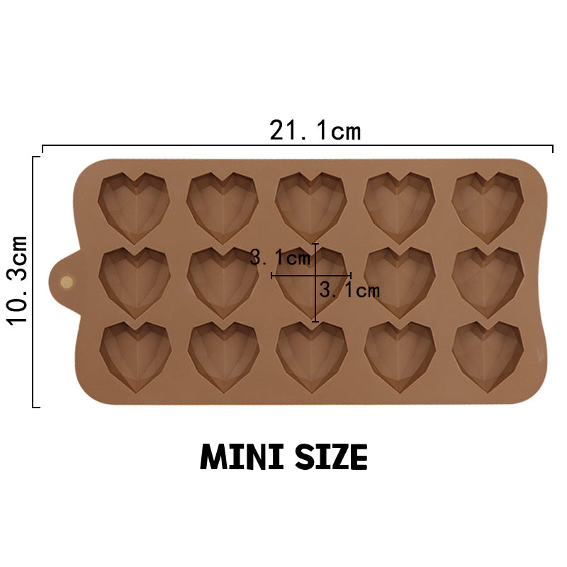 Diamond Heart Mold: Mini or Small | www.sprinklebeesweet.com