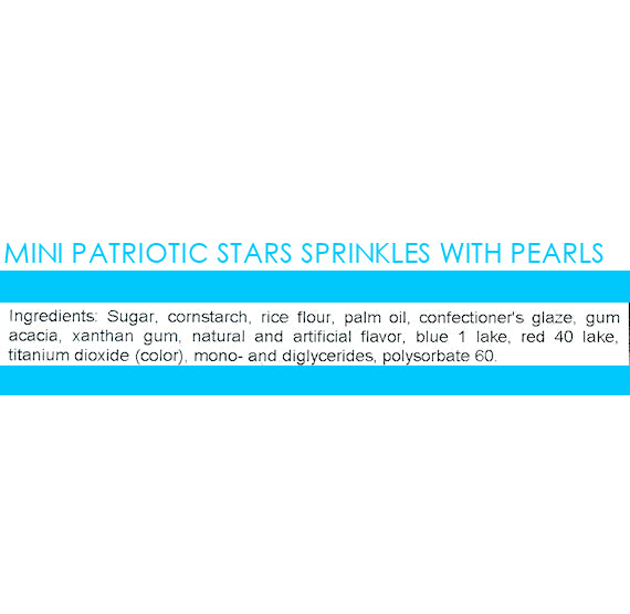 Mini Patriotic Star Sprinkles with Pearls | www.sprinklebeesweet.com