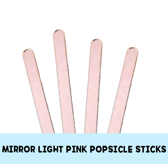 Mirror Light Pink Popsicle Sticks: Acrylic Cakesicle Sticks | www.sprinklebeesweet.com