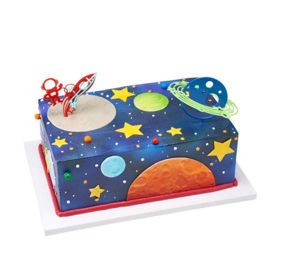 Outer Space Cake Topper Kit | www.sprinklebeesweet.com