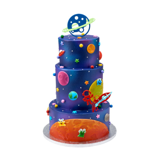 Outer Space Cake Topper Kit | www.sprinklebeesweet.com