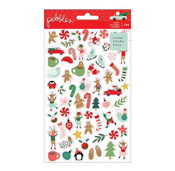 Pebbles Christmas Stickers: Mini Sticker Book | www.sprinklebeesweet.com