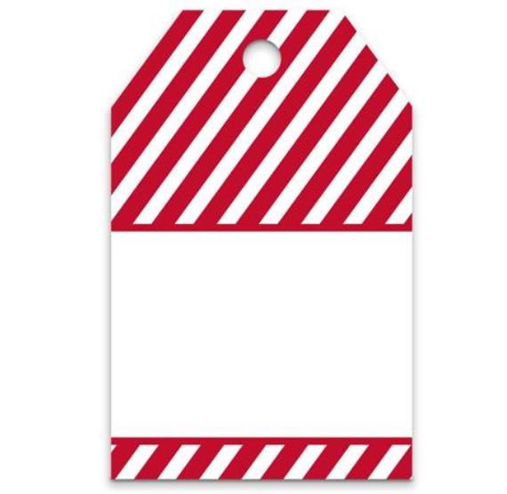 Red Stripe Gift Tags | www.sprinklebeesweet.com
