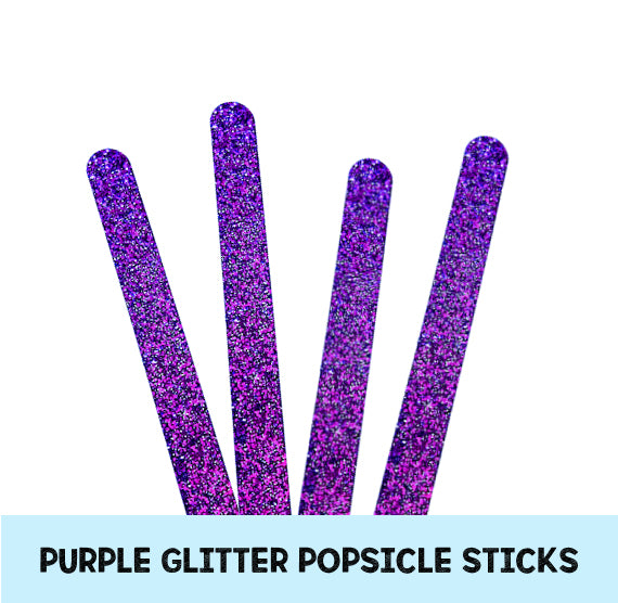 Acrylic Popsicle Sticks: Purple Glitter | www.sprinklebeesweet.com