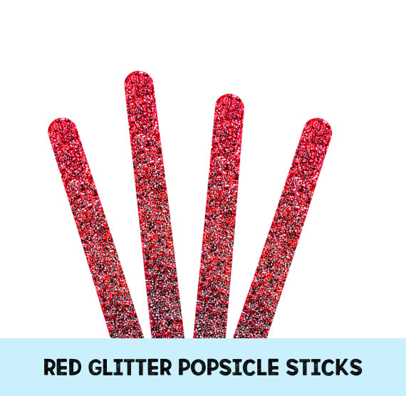 Acrylic Popsicle Sticks: Red Glitter | www.sprinklebeesweet.com