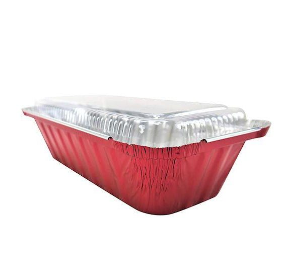 Red Foil Loaf Pans with Lids: 1.5lb | www.sprinklebeesweet.com