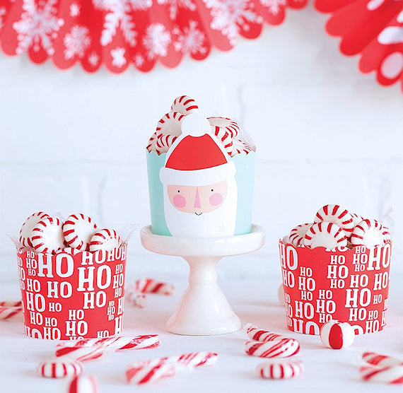 Christmas Baking Cups: Ho Ho Ho | www.sprinklebeesweet.com