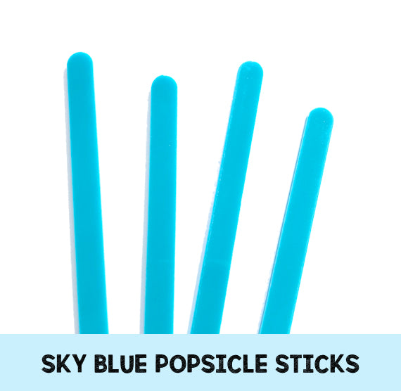 Sky Blue Popsicle Sticks: Acrylic Cakesicle Sticks | www.sprinklebeesweet.com