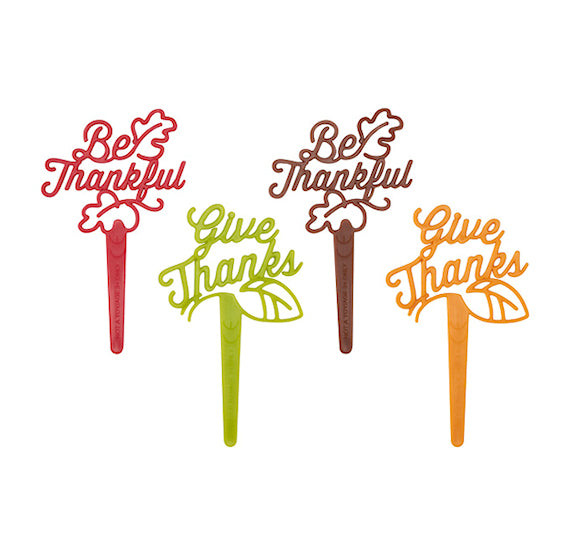 Thanksgiving Cupcake Picks: Give Thanks + Be Thankful | www.sprinklebeesweet.com
