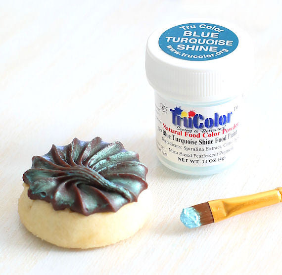 TruColor Turquoise Shine Food Paint Powder | www.sprinklebeesweet.com