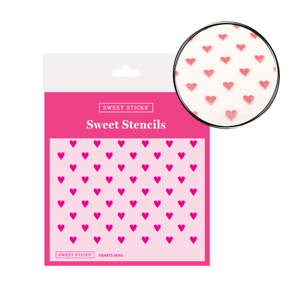 Sweet Stencils: Mini Hearts | www.sprinklebeesweet.com