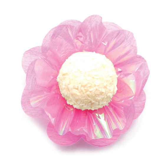 Violet Flower Candy Cups: Pearly Pink | www.sprinklebeesweet.com