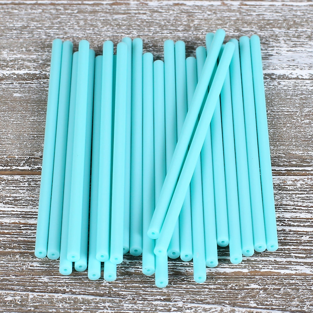 Light Aqua Lollipop Sticks: 4.5" | www.sprinklebeesweet.com