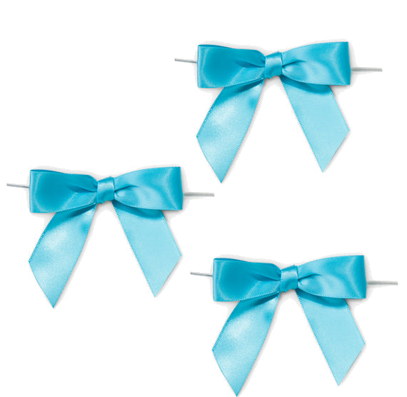 Sky Blue Bows with Ties: 3" | www.sprinklebeesweet.com