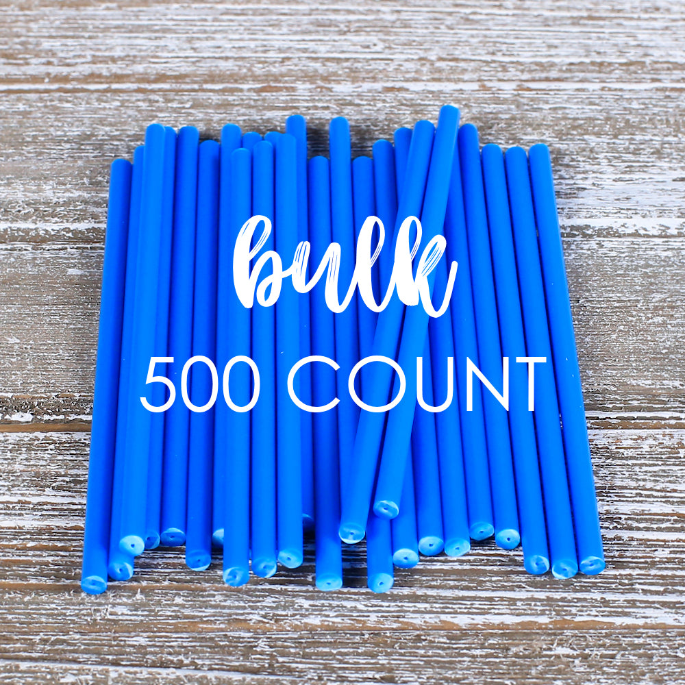 Bulk Blue Lollipop Sticks: 4.5" | www.sprinklebeesweet.com