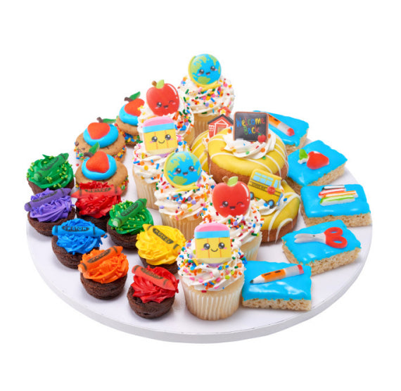 Kawaii Back to School Cupcake Topper Rings | www.sprinklebeesweet.com