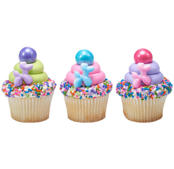 Balloon Animals Sugar Toppers: BULK BOX | www.sprinklebeesweet.com