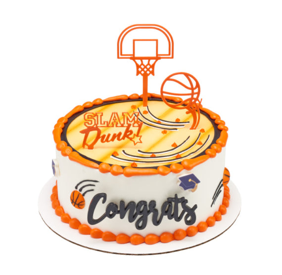 Basketball Cake Topper Kit | www.sprinklebeesweet.com