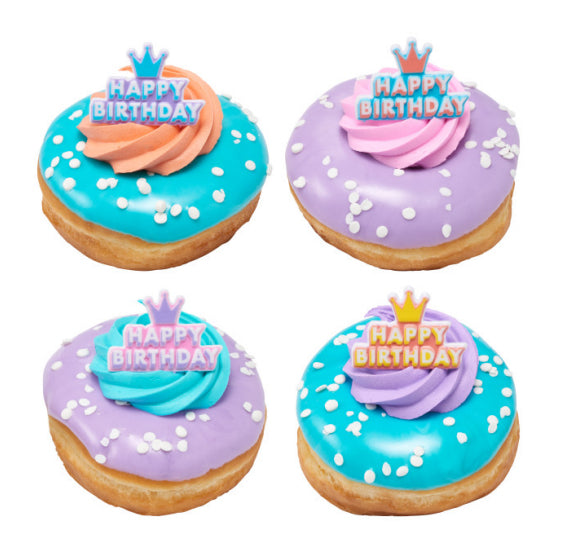 Birthday Topper Rings Shop Happy Birthday Cupcake Topper Rings with Crowns: Cake Decorations ...