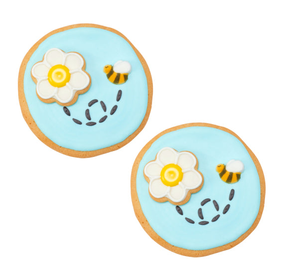 Bees Cakes Decorations- Bumble Bee Shaped Edible Hard Sugar Decorations, 12 Pcs by R.U.S. Candy Company