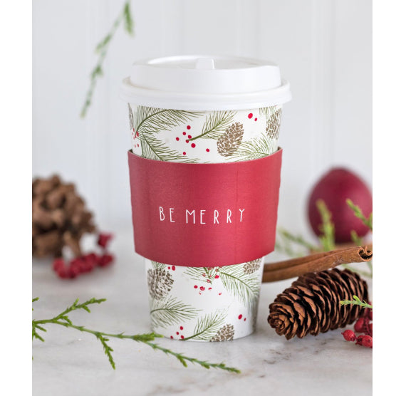Christmas Coffee Cups: Be Merry | www.sprinklebeesweet.com