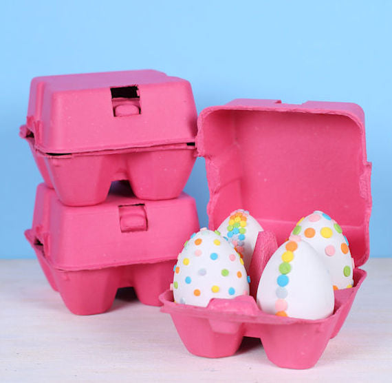 Pink Egg Cartons: 4 Egg | www.sprinklebeesweet.com
