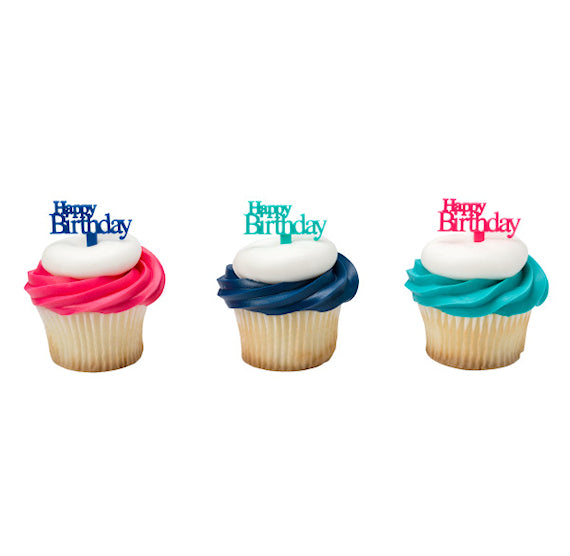 Happy Birthday Cupcake Picks | www.sprinklebeesweet.com