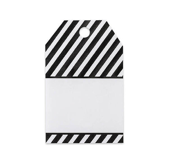 Black Stripe Gift Tags: 50CT - LAST SET | www.sprinklebeesweet.com