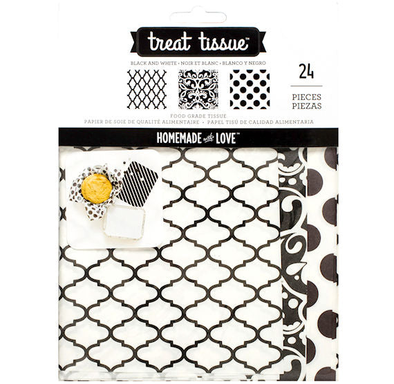 Black and White Treat Tissue Paper | www.sprinklebeesweet.com