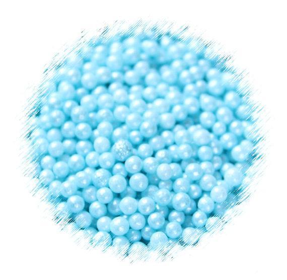 Mini Sugar Pearls: Light Blue | www.sprinklebeesweet.com