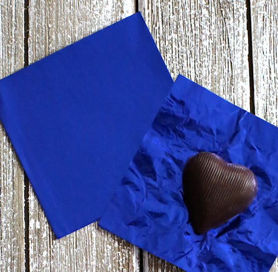 Royal Blue Foil Candy Wrappers | www.sprinklebeesweet.com