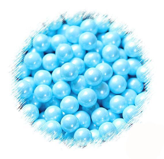 Light Blue Sugar Pearls: 7mm | www.sprinklebeesweet.com