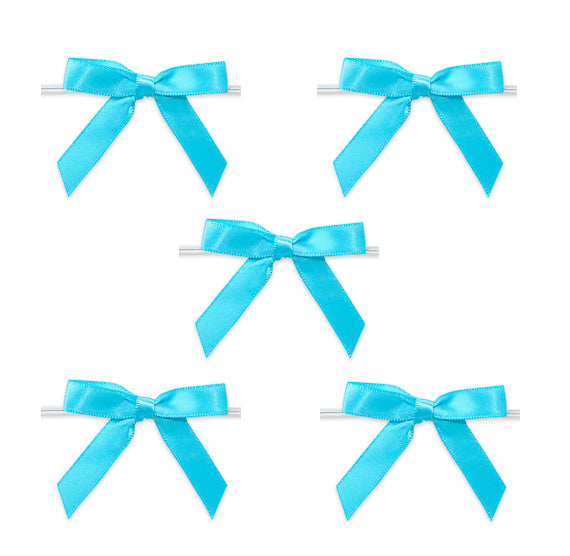 Sky Blue Bows with Ties: 2" | www.sprinklebeesweet.com