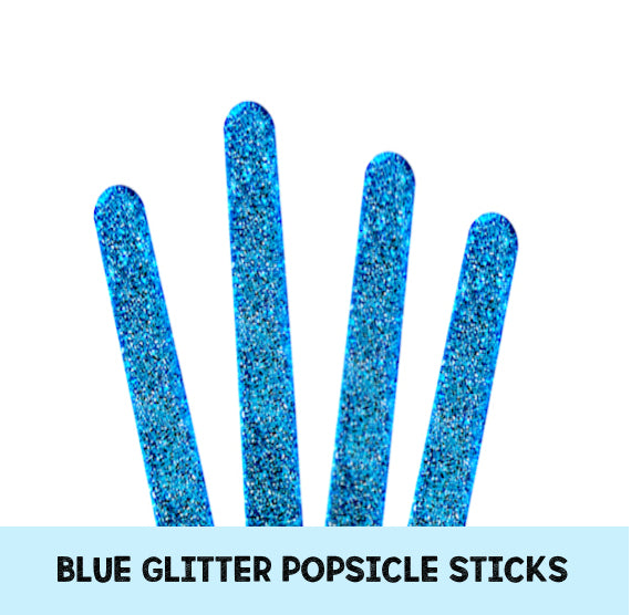Acrylic Popsicle Sticks: Blue Glitter | www.sprinklebeesweet.com