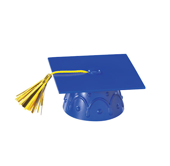 Blue Graduation Cap Cake Toppers | www.sprinklebeesweet.com