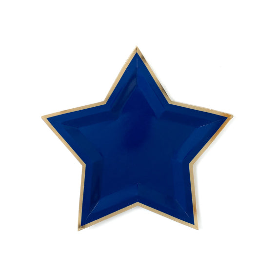 Blue Star Shaped Plates | www.sprinklebeesweet.com