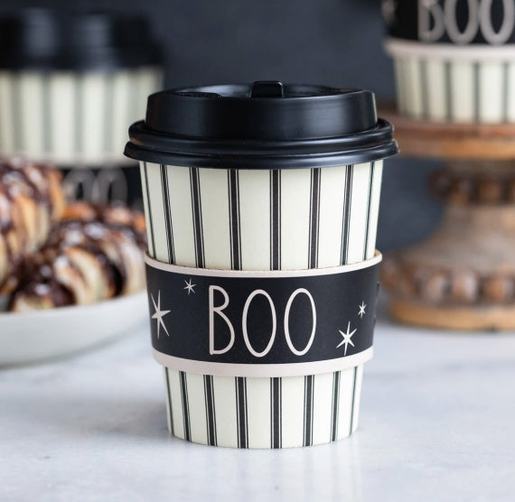 Mini Coffee Cups: BOO Halloween | www.sprinklebeesweet.com
