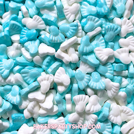 Baby Feet Candy Sprinkles: Blue + White | www.sprinklebeesweet.com