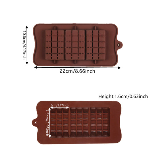 Thick Chocolate Bar Mold: Squares Break-Up | www.sprinklebeesweet.com