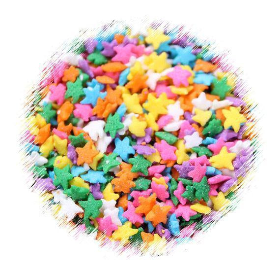 Bulk Sprinkles: Bright Rainbow Star | www.sprinklebeesweet.com
