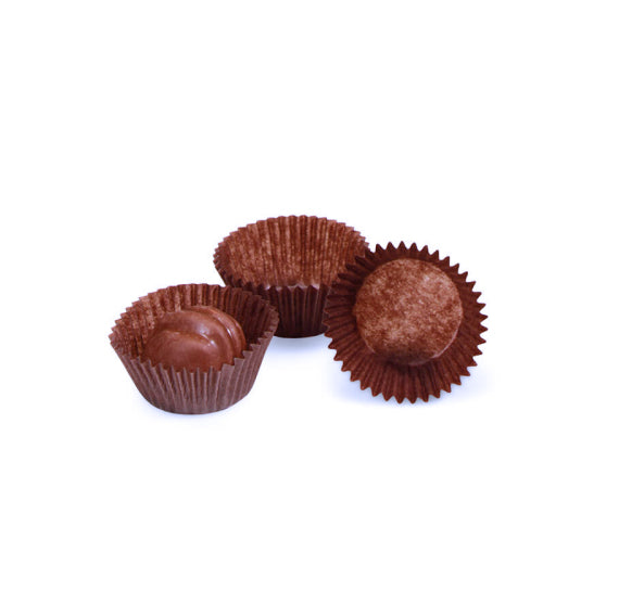 Mini Brown Candy Cups | www.sprinklebeesweet.com