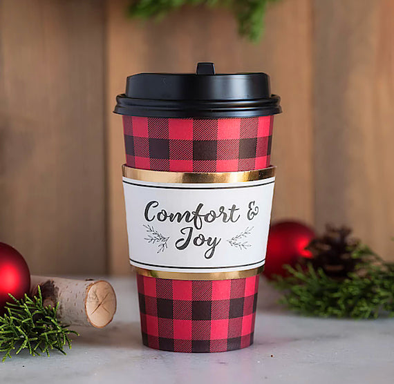 Christmas Coffee Cups: Buffalo Check | www.sprinklebeesweet.com