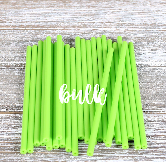 Bulk Lime Green Lollipop Sticks: 4.5" | www.sprinklebeesweet.com