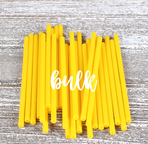 Bulk Yellow Lollipop Sticks: 4.5" | www.sprinklebeesweet.com