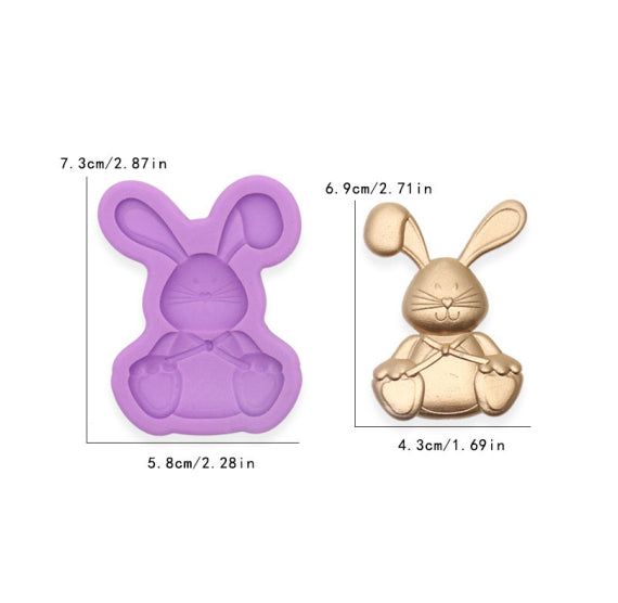 Easter Fondant Mold: Bunny Rabbit | www.sprinklebeesweet.com