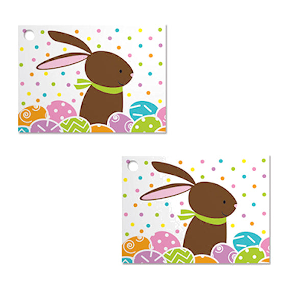 Easter Gift Tag Cards: Chocolate Easter Bunny | www.sprinklebeesweet.com