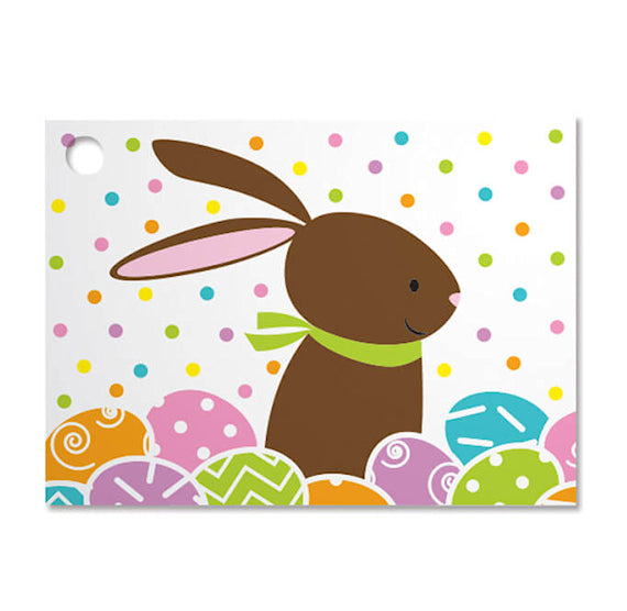 Easter Gift Tag Cards: Chocolate Easter Bunny | www.sprinklebeesweet.com