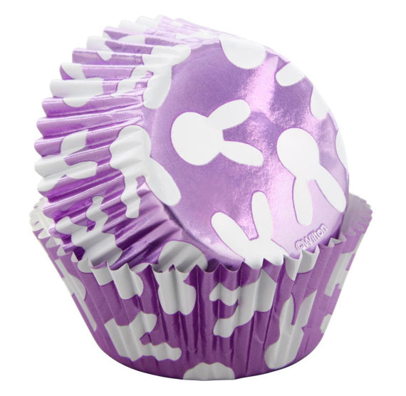 Purple Bunny Cupcake Liners: Foil | www.sprinklebeesweet.com